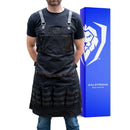 Dalstrong Heavy-Duty Waxed Canvas Pitmaster Apron with leather straps and utility pockets great dad gift