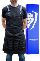 Dalstrong Heavy-Duty Waxed Canvas Apron – Rugged BBQ Apron with Leather Straps and Utility Pockets