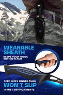 Dalstrong Night Shark 3-Piece Knife Set – Hunting & Cooking Knives with Gut Hook, Boning Knife, and Mini Cleaver picture of sheath