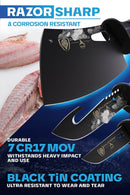 Dalstrong Night Shark 3-Piece Knife Set Hunting & Cooking Knives with Gut Hook, Boning Knife, and Mini Cleaver durability