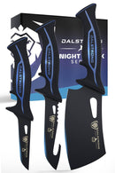 Dalstrong Night Shark 3-Piece Knife Set – Hunting & Cooking Knives with Gut Hook, Boning Knife, and Mini Cleaver
