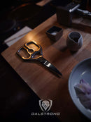 Dalstrong Professional Kitchen Scissors with 420J2 stainless steel construction and ergonomic ambidextrous grip