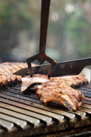 Dalstrong Shadow Black Carving Set – Titanium BBQ Knife and Fork Set for Slicing and Serving with meat