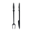 Dalstrong Shadow Black Carving Set – Titanium BBQ Knife and Fork Set for Slicing and Serving