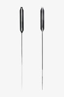 Dalstrong Shadow Black Carving Set – Titanium BBQ Knife and Fork Set for Slicing and Serving side view