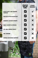 Dalstrong Heavy-Duty Waxed Canvas Pitmaster Apron with leather straps and utility pockets brand comparison