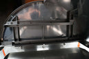 Two stainless steel sliding grill racks from the Pimp My Grill® Gen2 Slide-Out Rack System for the Recteq Deck Boss 590 installed inside a grill chamber.