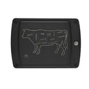 Eco-friendly beef cuts cutting board with engraved meat diagram and juice groove