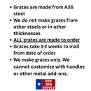 FAQ for custom grill grates for offset smokers, pellet grills and gravity fed smokers
