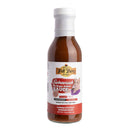 A 13-ounce bottle of Hickman's BBQ Swinewaush No Sugar Added Gluten Free Natural BBQ Sauce, featuring a white cap, brown sauce, and red and white pig-themed labeling.