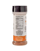 A clear plastic spice bottle with a black lid displays the nutrition facts, ingredients label, and manufacturer information at the bottom. Inside is Hickman's BBQ Cajun Gluten Free Keto Friendly Natural BBQ Rub—a reddish-brown seasoning that is both gluten free and keto friendly. Each bottle contains 4 oz, and this comes in a pack of two.