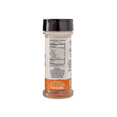 A clear 4 oz Hickman's BBQ Cajun Gluten Free Keto Friendly Natural BBQ Rub spice bottle with a black lid, featuring visible nutrition facts and ingredients label on the side. The bottle contains a reddish-orange Cajun BBQ rub from Hickman's BBQ that is both keto friendly and gluten free.