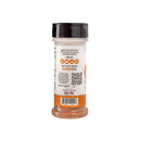Hickman's BBQ Cajun Gluten Free Keto Friendly Natural BBQ Rub 4 oz comes in a spice bottle featuring a black cap, an orange and white label with icons for chicken, beef, and pork use, and a medium heat level. The label includes a QR code, barcode, storage instructions, and highlights that the rub is both gluten free and keto friendly.