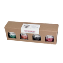A B.T. Leigh’s Somethin’ to Finish With Gift Box - Fiery Finishing Salts containing four jars of handcrafted kosher fiery finishing salts.
