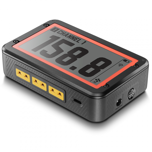 FireBoard 2 Pro Digital Fan Controller with 3 probes, a clip and charger for gravity fed smokers and kamado charcoal grills