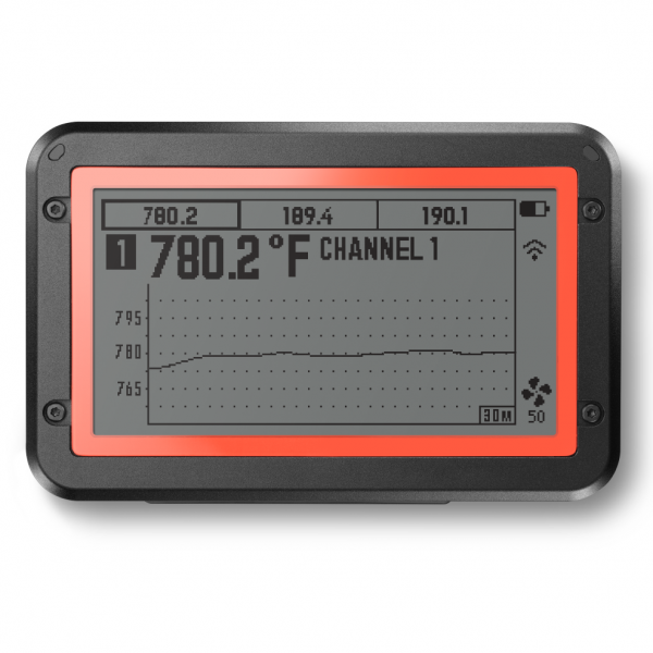 FireBoard 2 Pro Digital Fan Controller with 3 probes, a clip and charger for gravity fed smokers and kamado charcoal grills