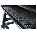 Close-up of the black diamond mesh grill grate inside the Old Country BBQ Pits G2 24x48 Offset Smoker with Insulated Firebox, showing its cooking surface and sturdy frame.