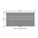 Diagram shows a mesh-pattern main cooking grate (labeled x1) for the Old Country BBQ Pits G2 24x48 Offset Smoker with Insulated Firebox, measuring 46 3/4" wide by 22 3/4" tall. Brand: Old Country BBQ Pits.