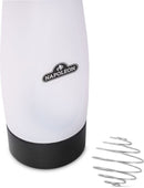 The Napoleon Grills Napoleon Pancake Mixer and Dispenser (GACP006) features a white bottle with a black base and comes with a metal spiral blender ball, making batter preparation and pancake dispensing easy.
