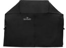 The Napoleon Prestige® PRO 500 Grill Cover (GACV002) by Napoleon Grills is a black cover with a white Napoleon logo, providing premium protection for your large outdoor grill.