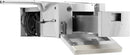 The Napoleon Electric Smoker Box for Prestige® PRO 500VX Grills by Napoleon Grills—perfect for wood-fired flavor—is shown from the side on a white background, featuring durable stainless steel and thoughtful compartment design.