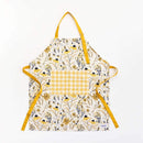 Gingiber Bee Garden cotton canvas apron for cooking baking and kitchen use