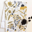 Gingiber Bee Garden flour sack tea towel for everyday kitchen cleanup and use