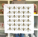Gingiber Bee flour sack tea towel for kitchen decor and everyday use