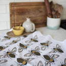 Gingiber Bee flour sack tea towel for kitchen decor and everyday use