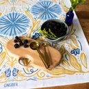 Gingiber Blue Caterpillar flour sack tea towel for kitchen decor and everyday use
