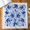 Gingiber Blue Songbird flour sack tea towel for sourdough baking and kitchen use