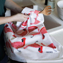 Gingiber Cardinal flour sack tea towel for everyday kitchen cleanup and use
