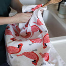 Gingiber Cardinal flour sack tea towel for everyday kitchen cleanup and use