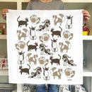 Gingiber Cat flour sack tea towel for everyday kitchen cleanup and use