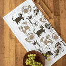 Gingiber Cat flour sack tea towel for everyday kitchen cleanup and use