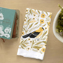 Gingiber Goldfinch flour sack tea towel for sourdough baking and kitchen use