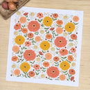 Gingiber Zinnia flour sack tea towel for sourdough baking and kitchen use