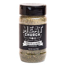 Meat Church Gourmet Garlic and Herb Seasoning 6 oz for meats, vegetables, and breads at DDR BBQ Supply
