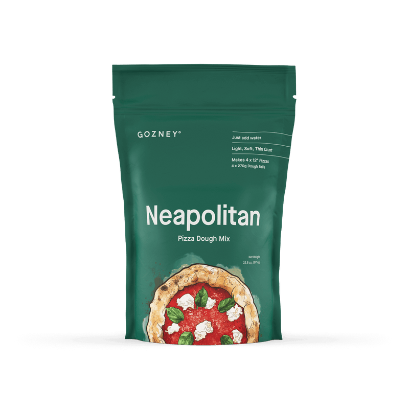 Gozney Neapolitan Pizza Dough Mix – make artisan-style pizza with airy crust at home using outdoor pizza ovens – available at DDR BBQ Supply
