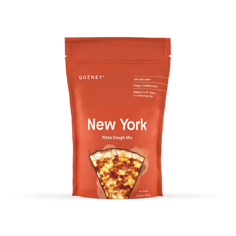 Gozney New York Pizza Dough Mix – easy thin-crust pizza dough for home ovens or Gozney pizza ovens – available at DDR BBQ Supply