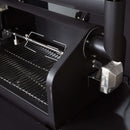 Green Mountain Pellet Grills Rotisserie Kit  for Peak 2.0 and Jim Bowie models. models close up. 