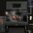 Green Mountain Pellet Grills Rotisserie Kit  for Peak 2.0 and Jim Bowie models. models with meat on it. 