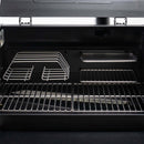Green Mountain Grills Ledge 2.0 RACKT system with three racks shown for ribs, warming rack and griddle module which is perfect to warm sauces. 