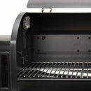 Green Mountain Grills backboard system for peak 2.0 pellet grills. Great BBQ Accessory.  Close up of backboard. 