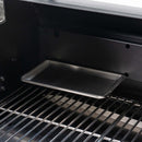 Green Mountain Grills backboard system for peak 2.0 pellet grills. Great BBQ Accessory.  Close up of warming rack. 