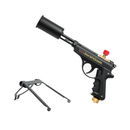 GrillBlazer Su-VGun and propane bottle stand for high-heat searing, sous vide, and charcoal ignition