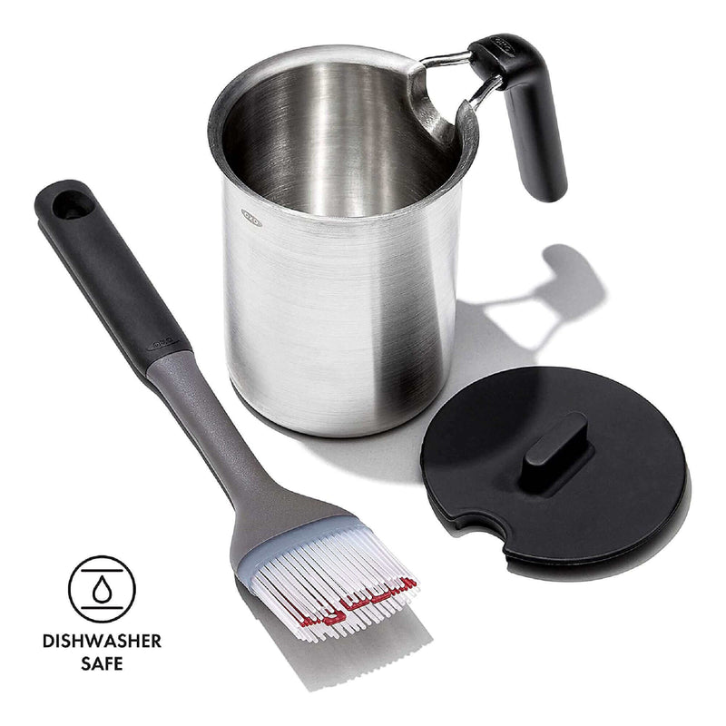 Grilling Sauce Basting Pot and Brush Set