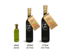 Three bottles of green liquid—from left to right in increasing size: a 60ml bottle with a small plain label, followed by two larger black bottles (200ml and 375ml) with gold caps and tan “Habañero & Lime” tags—displayed as Georgetown Olive Oil Co. Habanero Lime Infused | High Polyphenols Extra Virgin Olive Oil. Expertly crafted by Georgetown Olive Oil Co., this habanero and lime infused oil is made from cold pressed, high polyphenol extra virgin olive oil for a robust flavor and vibrant finish.