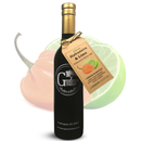 A dark bottle of Georgetown Olive Oil Co. Habanero Lime Infused | High Polyphenols Extra Virgin Olive Oil—complete with a branded tag—is displayed in front of a backdrop featuring a habanero pepper and lime slice, promising bold flavor alongside the vibrant health benefits unique to Georgetown Olive Oil Co.’s high polyphenol extra virgin olive oil.