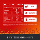 Nutrition facts label for Harmacy Hot Sauce Co. Extra Hot Variety Pack